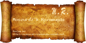 Moszurák Rozamunda névjegykártya