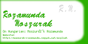 rozamunda moszurak business card